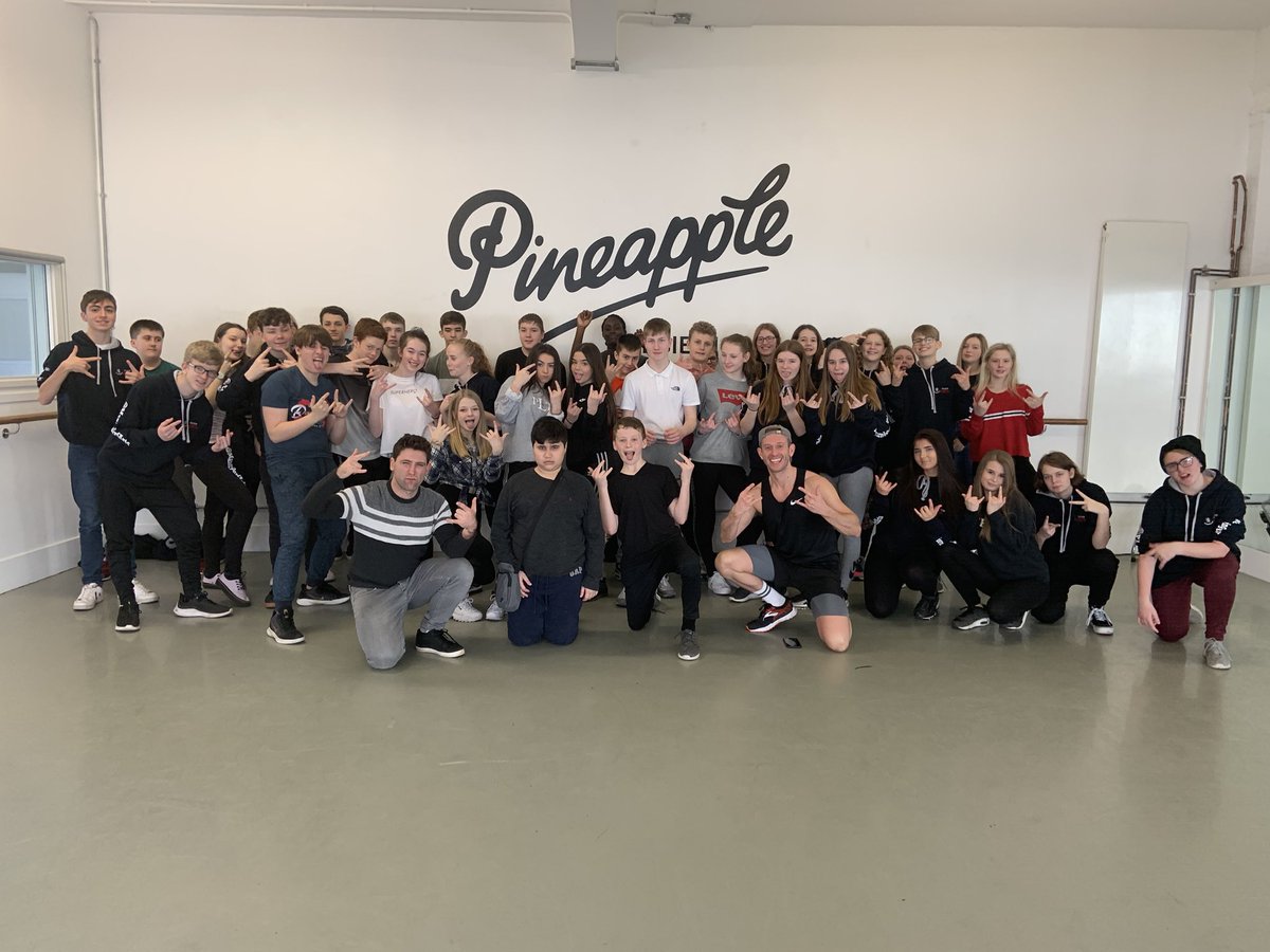 Great end to 90 minutes of rehearsal with James from the cast of School of Rock #greatexperience #lifetothefull @pineappledance @manorceacademy