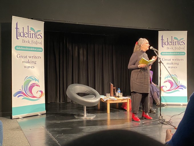 MagiGibson's tweet photo. @TidelinesFest @BookPaisley #bootschallenge @scottishbktrust @AlisonWhitelock Ali, you've got red boots. You're coming to Scotland for launch of your new poetry collection with @PolygonBooks - Bring Your Boots from Australia! https://t.co/eNn3k82b8j