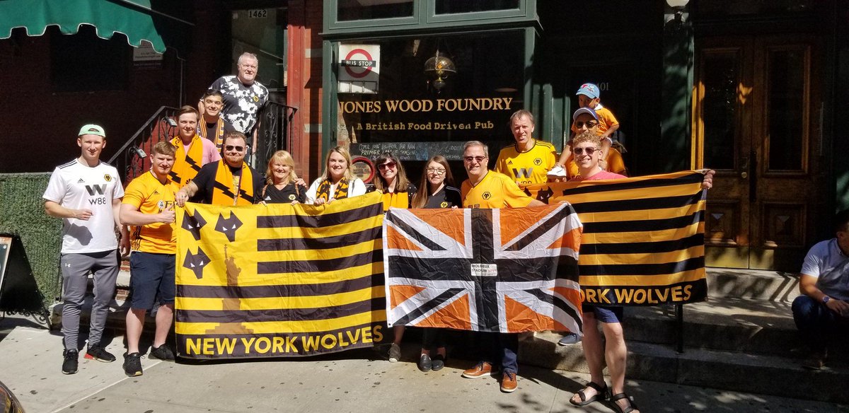 NBCPubPass's tweet photo. Say hello to @Joneswoodfoundry! This British bar will be serving Bacon Bitties and Sausage Sarnies while playing the Southampton verse Wolves game today at 10:00AM. JWF even has fresh @slyfoxbeer on tap, don’t miss out! #MySupportersPub 
@MancWolves @wolvesNY @Wolves @WolvesUSA https://t.co/igWfjIv4RK