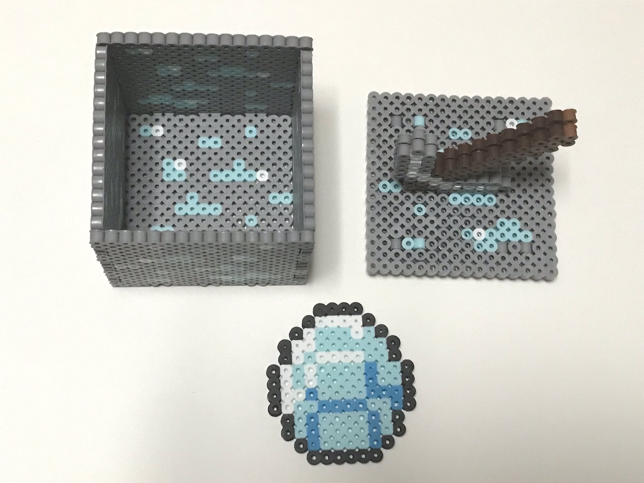 Sappoi さっぽい 立体アイロンビーズ ダイヤモンド鉱石からダイヤモンド発見 T Co Rvvglicwaw Twitter