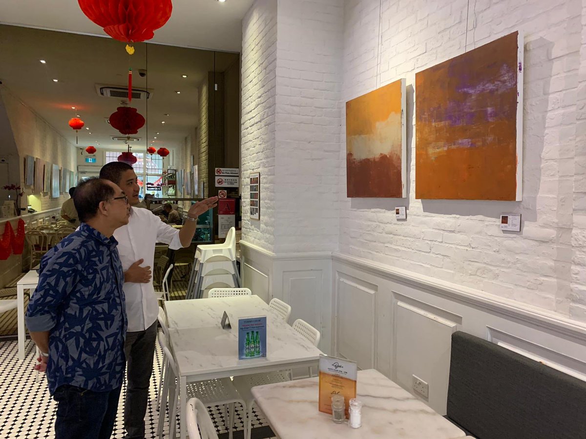 allenkoji's tweet photo. I just opened my 1st solo exhibition and I am inviting you all to see my artworks. Its my personal project and now showcasing them for everyone. All sales proceed will go to TWC2, an NGO helping migrant workers in Singapore. See you there! #singapore #sgartweek #sg #sgartweek2020 https://t.co/9XMpEHAFJM