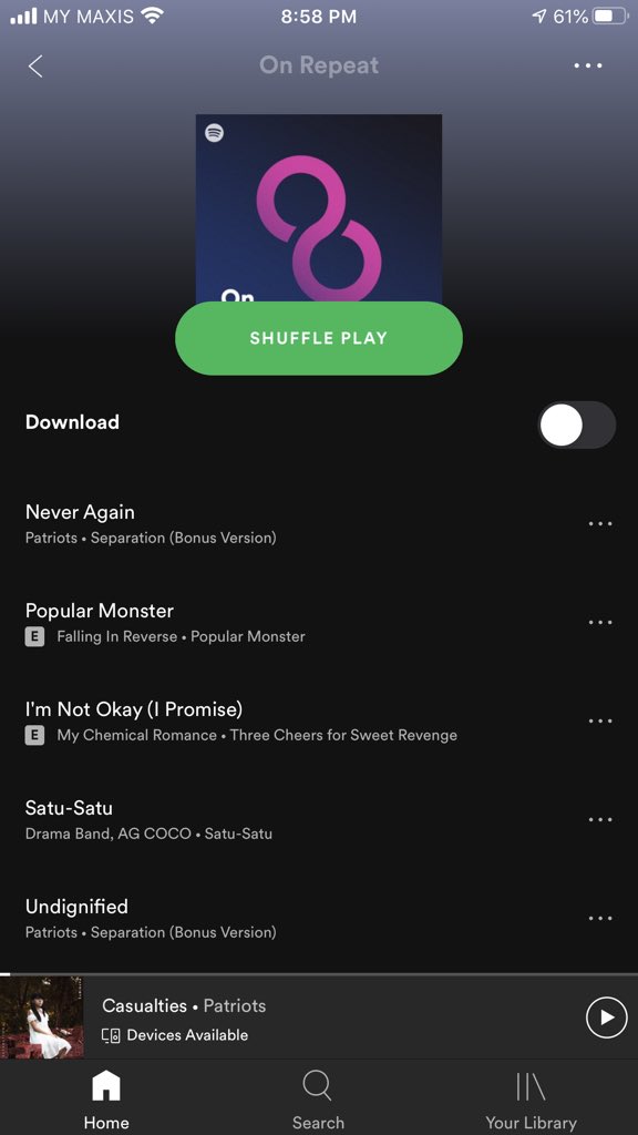 hawyth on Twitter: "open your spotify on repeat playlist and the first five songs are the soundtrack your own romantic comedy thats some dark romantic comedy https://t.co/zWo8ow0tM6" / Twitter