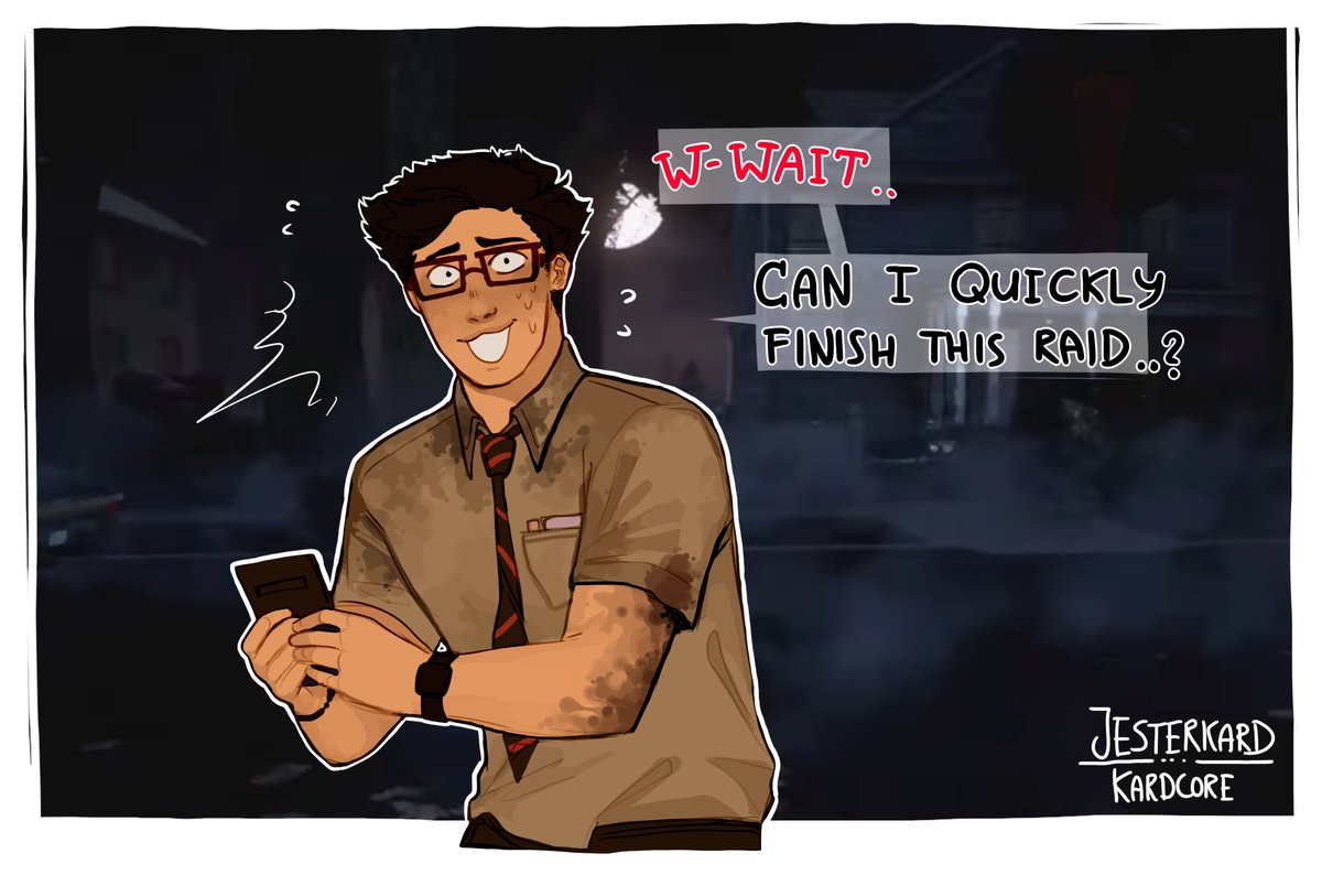 DeadbyDaylight's tweet photo. The beginning of a friendship 🥰! Comic by @JESTERKARD 
#DeadbyDaylight #DbD https://t.co/1E5kAzqeZA