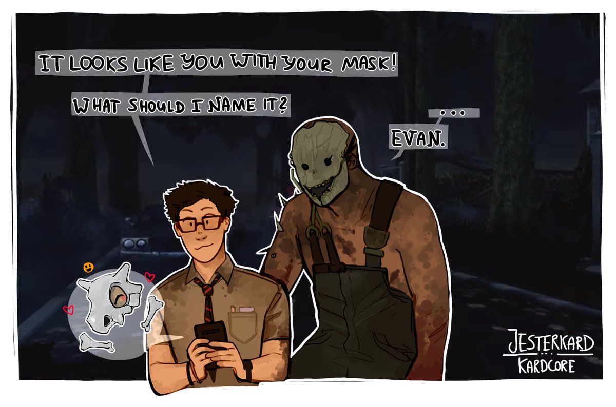 DeadbyDaylight's tweet photo. The beginning of a friendship 🥰! Comic by @JESTERKARD 
#DeadbyDaylight #DbD https://t.co/1E5kAzqeZA