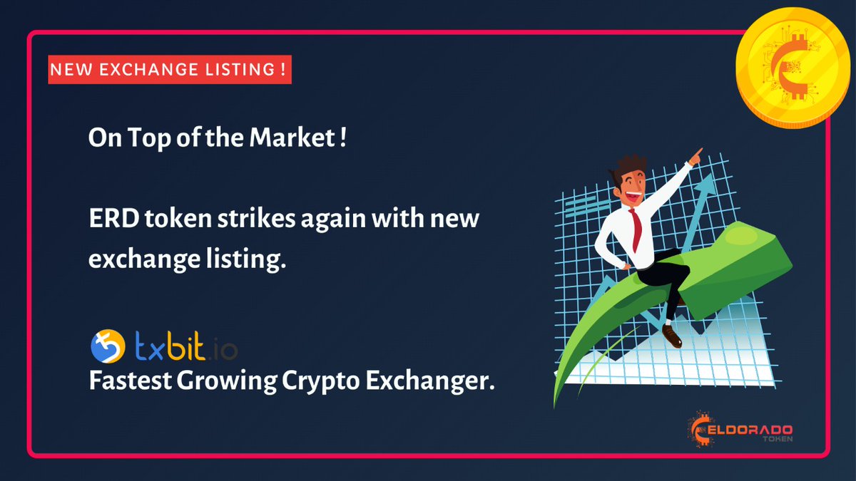 EldoradoTokens's tweet photo. Adding new milestone to the success journey !

ERD token is now listed on https://t.co/mnPB3YI3zc , fastest growing crypto exchange. Start Trading ERD token now !

https://t.co/SvXYFnHvL7

#ERDtoken #TopCryptotoken
#blockchain https://t.co/UWNDGlZxPj
