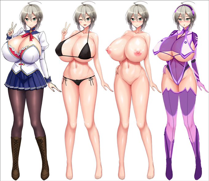 差分作りって気力が続かない(>_<)十唖瑠学園制服とパイスーツ的な何かは下書きに色つけただけになっちた…。 