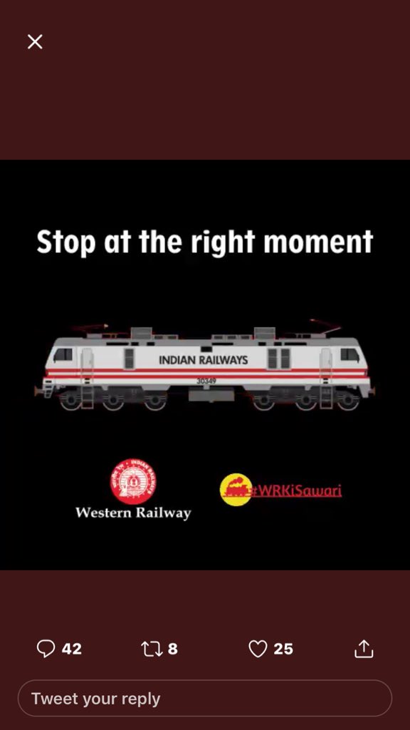asifpathan785's tweet photo. @WesternRly @drmbct @RailMinIndia 🤟🏼 https://t.co/l9pKKSRI4I