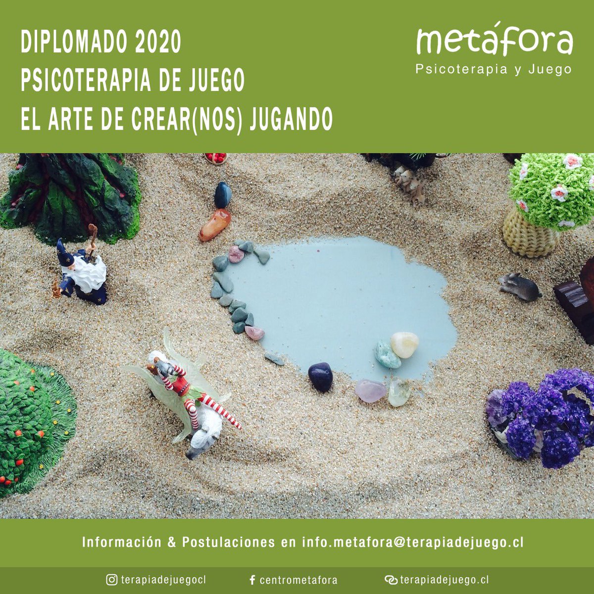 terapiadejuego's tweet image. Estamos ya en etapa de entrevistas para nuestro Diplomado en Terapia de Juego: el arte de crear(nos) jugando. Version semanal e intensiva mensual. Aún quedan cupos, más información y postulaciones en terapiadejuego.cl/diplomado-2020/