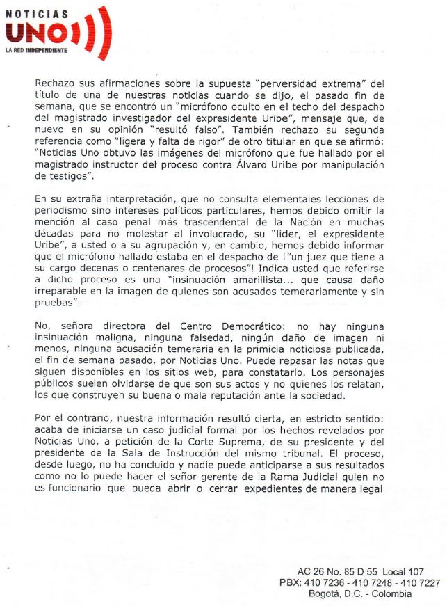 NoticiasUno's tweet photo. #NoticiasUno | Respuesta de la directora de @NoticiasUno al @CeDemocratico

@elespectador @ELTIEMPO @RevistaSemana @BluRadioCo @WRadioColombia @rcnradio @CaracolRadio https://t.co/4AX3uXI63s