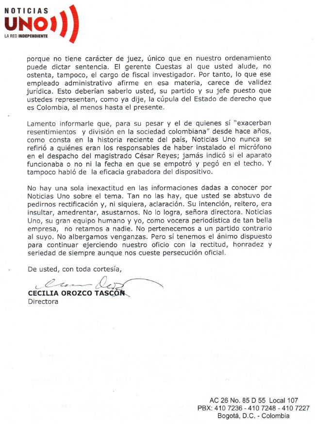 NoticiasUno's tweet photo. #NoticiasUno | Respuesta de la directora de @NoticiasUno al @CeDemocratico

@elespectador @ELTIEMPO @RevistaSemana @BluRadioCo @WRadioColombia @rcnradio @CaracolRadio https://t.co/4AX3uXI63s