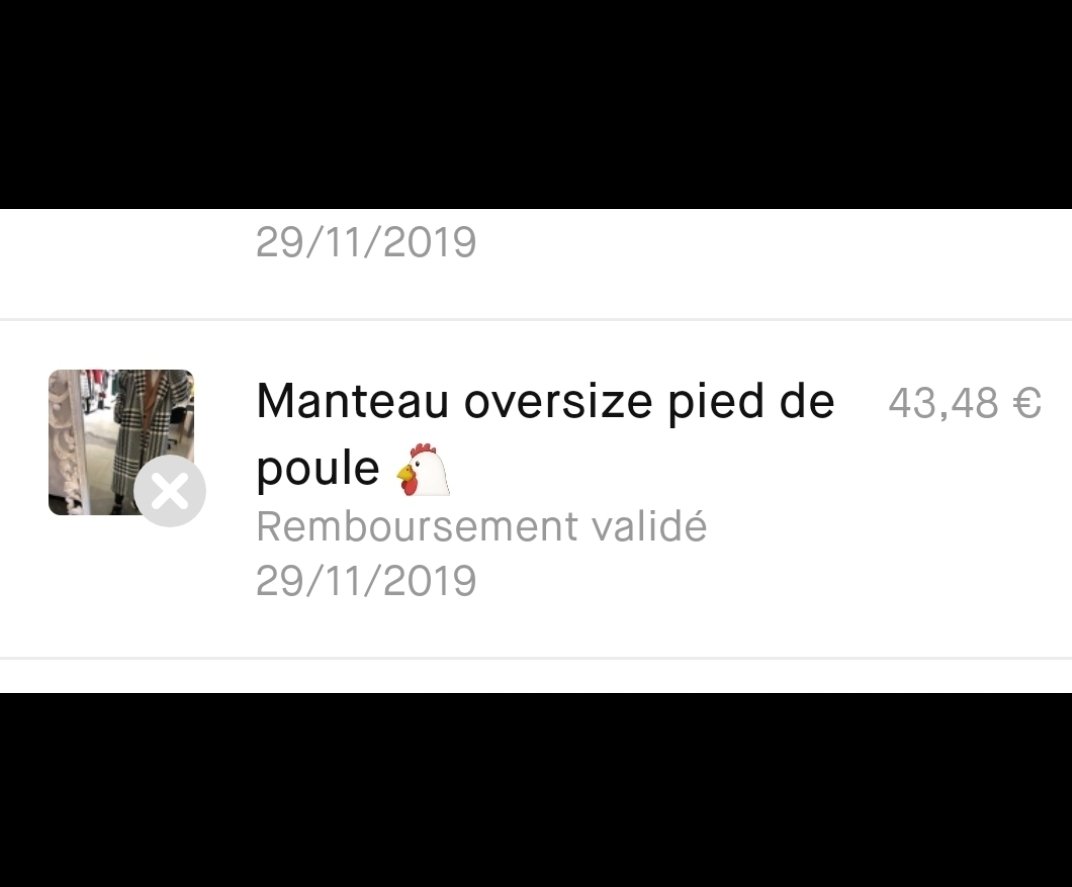 DoniPoupi's tweet photo. @VintedAide @vinted Preuve remboursement validé https://t.co/GHnfUnhHpj