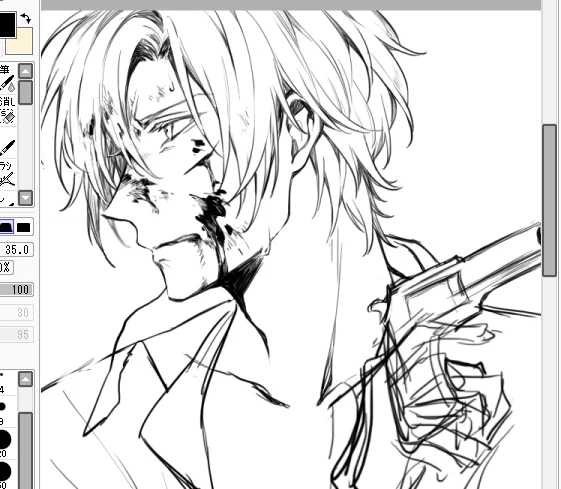 ざかざか描いてくの楽しすぎか～～～～～～～ 