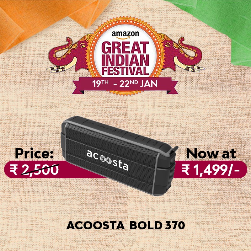 AcoostaAudio's tweet photo. Amazon Great Indian Festival is here!
Seize best offers on the @AcoostaAudio peakers now!
Get it here - https://t.co/552F9sj5uv
.
#AcoostaAudio #Speaker #AmazonGreatIndianSale #gift #AmazonIndia #AcoostaSpeaker #Music #Sound #SonyMusic #Iconicmusic #UltimateSound https://t.co/2axK0eW8ER