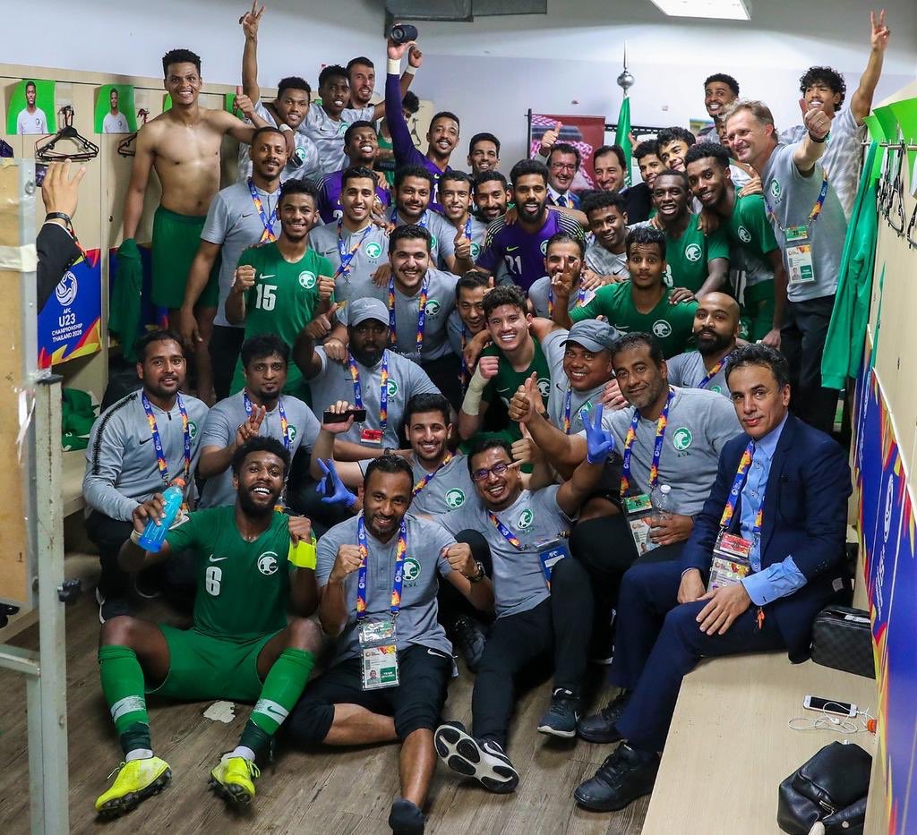 Herve_Renard_HR's tweet photo. Once again, congratulations to the staff and the players for this amazing performance. On the way to the semi-finals ! 🏆🇸🇦👏🏽 #Saudi #AFCU23 #HerveRenard @SaudiNT @AbdulazizTF @afcasiancup https://t.co/5yievVG707