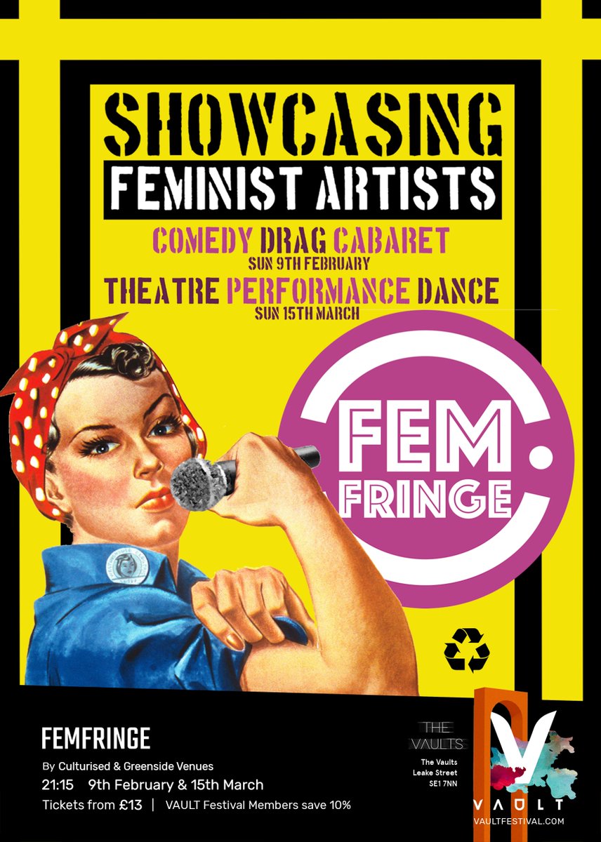 Our programming is tying together this weekend and we can't wait to be smashing Vaults Festival soon! Both dates now on sale: vaultfestival.com/whats-on/femfr…