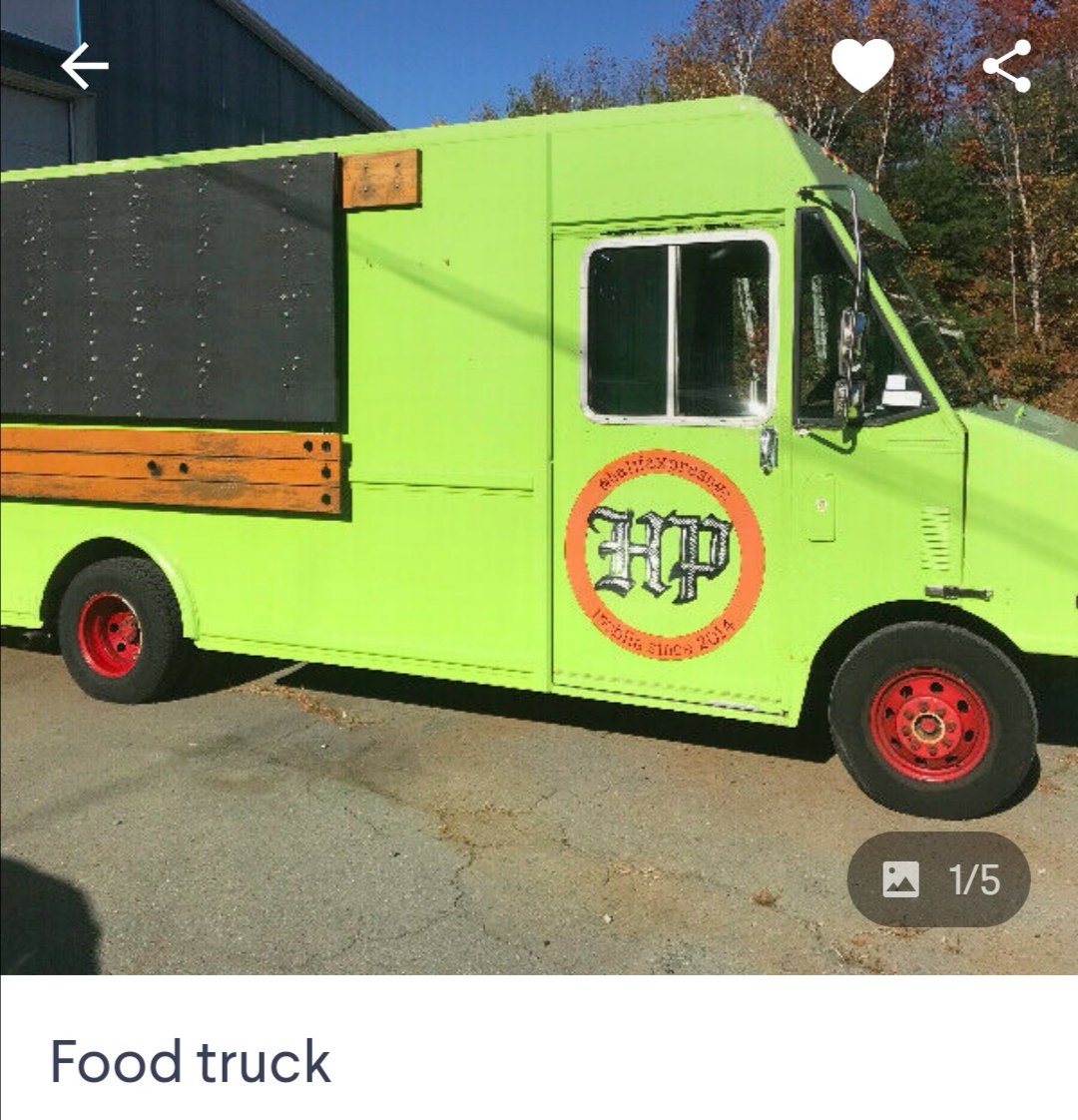 This is the food truck I'm trying to acquire.  Ready to go.  It will need a new wrap.