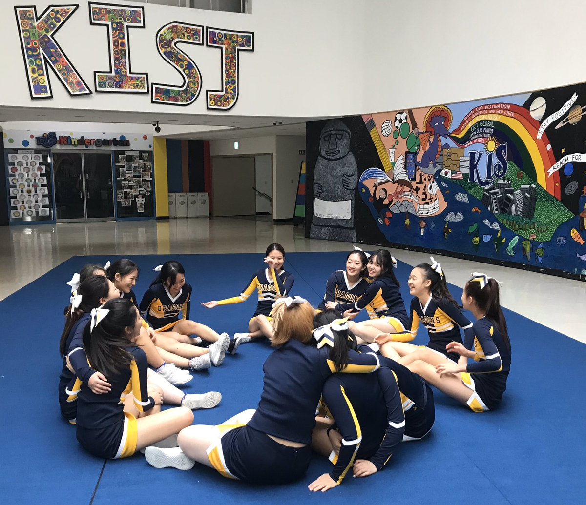 daisyteyalo's tweet photo. #KISJ Cheerleaders after 5 hours of practice today https://t.co/XOKLyL9VAu