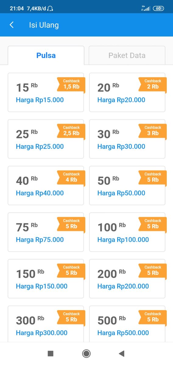 basuki_ubas's tweet photo. @danawallet halo dana, saya sudah 2 kali membeli pulsa 50k. Tetapi tidak mendapat cashback. https://t.co/7QHm7IVbWV