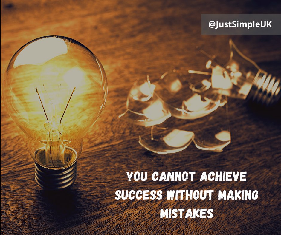 JustSimpleUK's tweet photo. Mistakes are so negatively reinforced that everyone refuses to make one. Mistakes are meant to hurt your pride, so you never lose sight of your goal. Work on a trial and error basis. Then you'll be unstoppable🙌
#justsimpleuk #onlinebusiness #MotivationalQuotes #successmindset https://t.co/IVqmiOgMlT