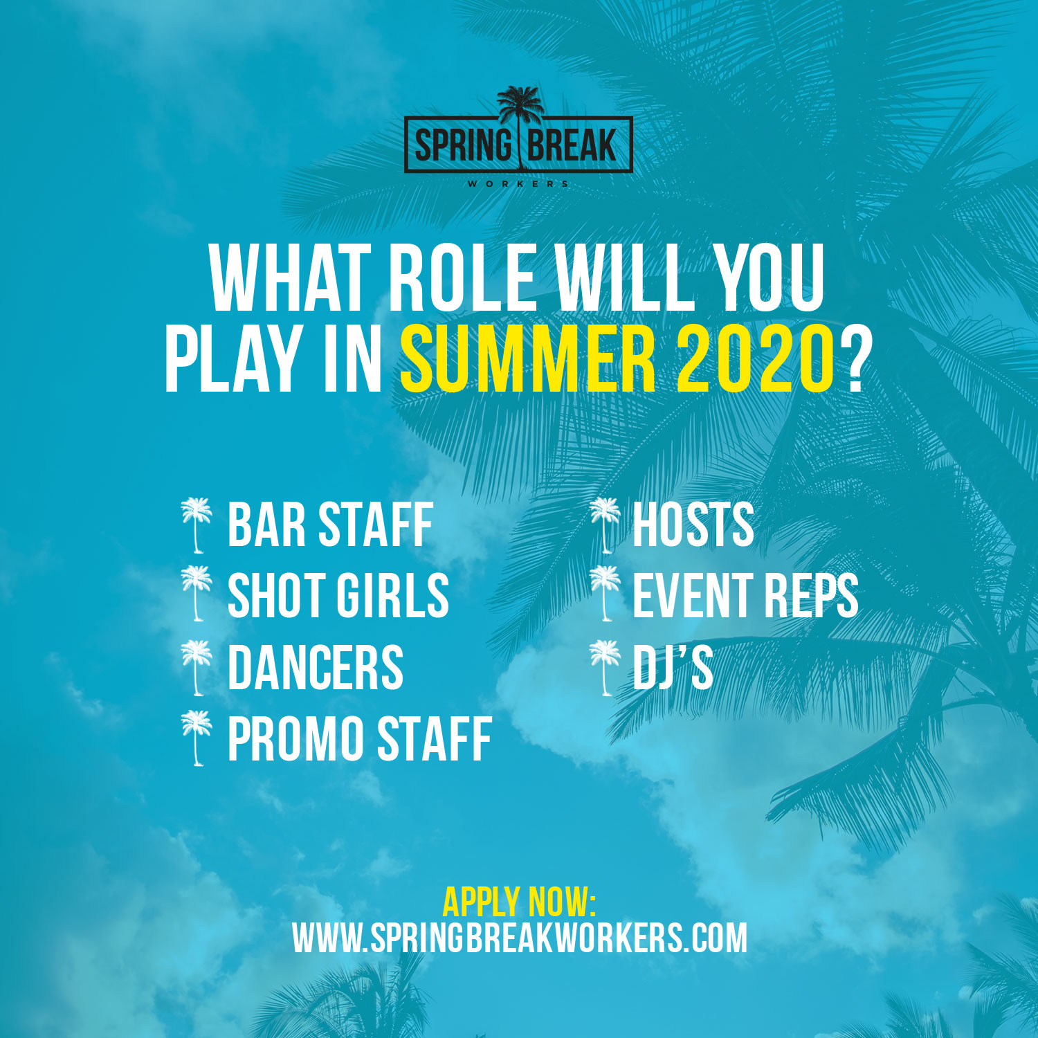 Spring Break Workers on Twitter "⁣⁣These roles & more available 🔥