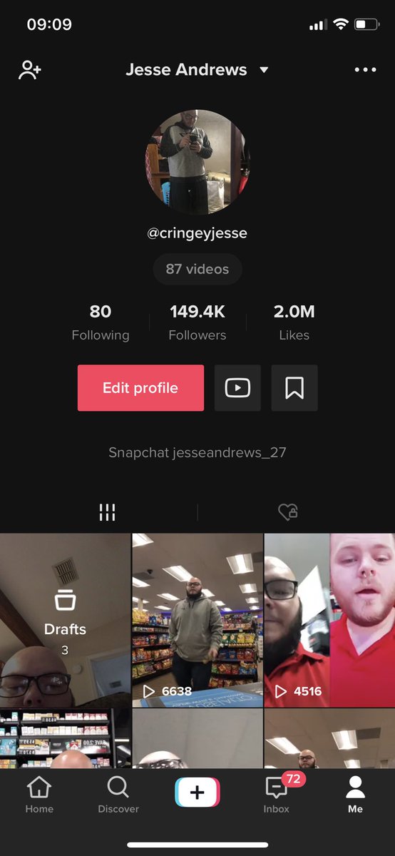 JesseAndrews421's tweet photo. No disrespect to @JonsandmanTv, I love the guy he makes me laugh, but come on @tiktok_us, I’ve worked hard and I’m still not verified. #VerifyMe #tiktok #please. https://t.co/glEzxA7suI
