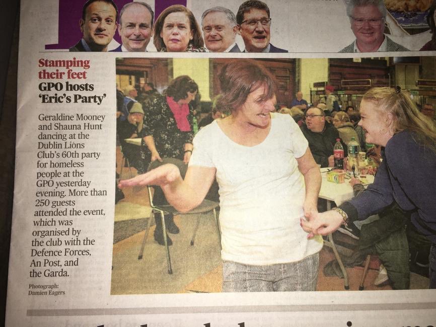 mariancof's tweet photo. Another well organised #EricsParty #GPO @dublinlionsclub @defenceforces @GardaTraffic Great music from @themoneydoc with @martylyricfm on drums! Wonderful to meet some of 230 guests. So gracious. Great photo #frontpage @IrishTimes #LadiesHavingFun ๐ https://t.co/9KR05tBeoc