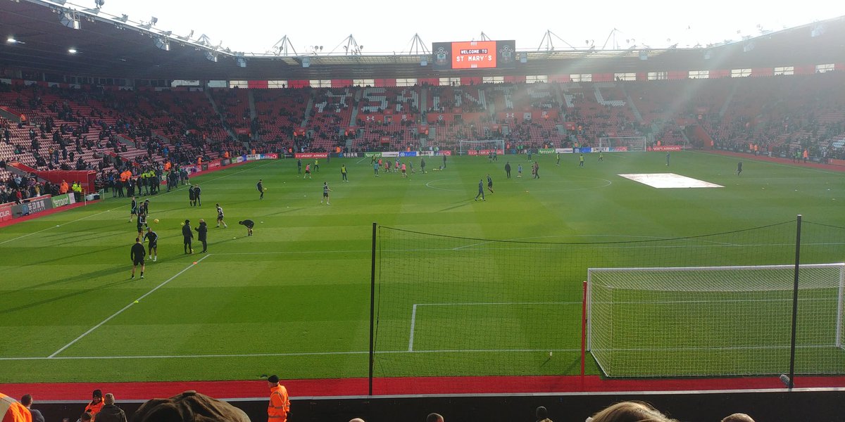 View from our seats for todays game at Southampton #Wolves