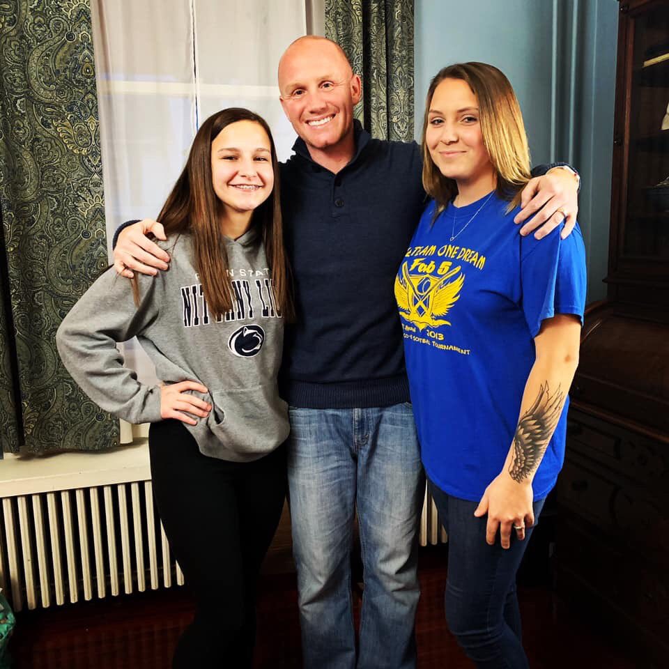 Six years ago CHAMP was founded because seven children in Huntingdon County were diagnosed with cancer. The idea was to unite a county fragmented by rivalries while helping these seven families. Pictured are 2 of the seven, Cinny Fagan and Destiny Devlin along with <a href="/JeremyCrouse1/">Jeremy Crouse</a>