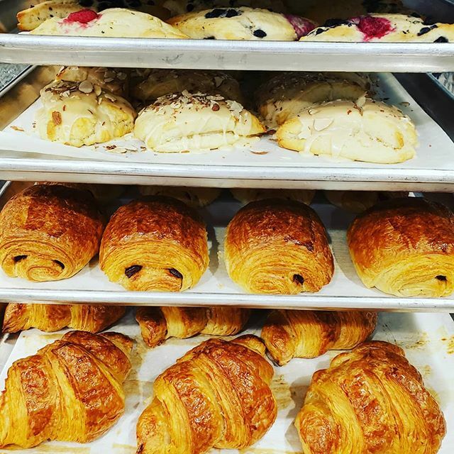 Open normal hours (8-2) for abnormally delicious pastry. And bread. And coffee. And high fives. And bike advice. And life coaching. And other stuff too. #wearehereforyou #communitysupported
