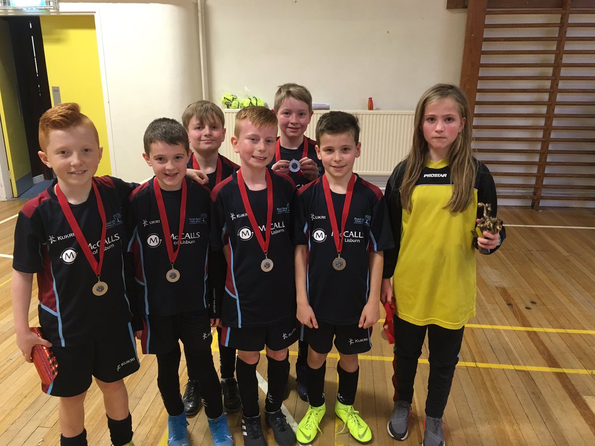 Congratulations to the football team who finished as runners up in the Lisnagarvey High School 5 a side tournament. They played brilliantly well in every match of the tournament.