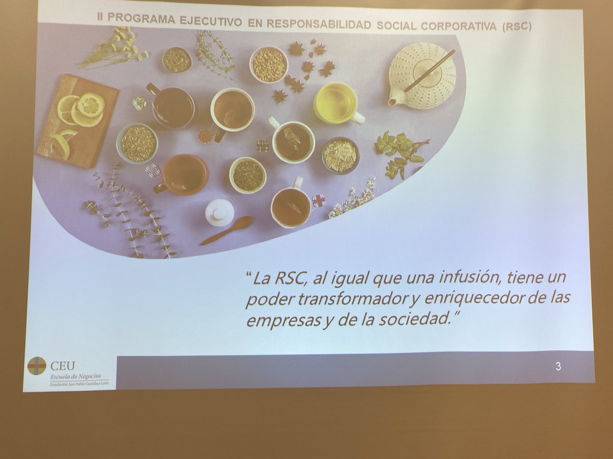 Anamasanro's tweet photo. Hoy hemos tenido una mañana de lujo en el Programa Ejecutivo en RSC @CEUCYL escuchando y aprendiendo de la especial visión de la RSC de @Beaescur CEO de @Pharmadus y presidenta de @Vitartis - Nos quedamos la metáfora de la infusión 😉 #RSCEUCYL https://t.co/hwBsC7UE8X