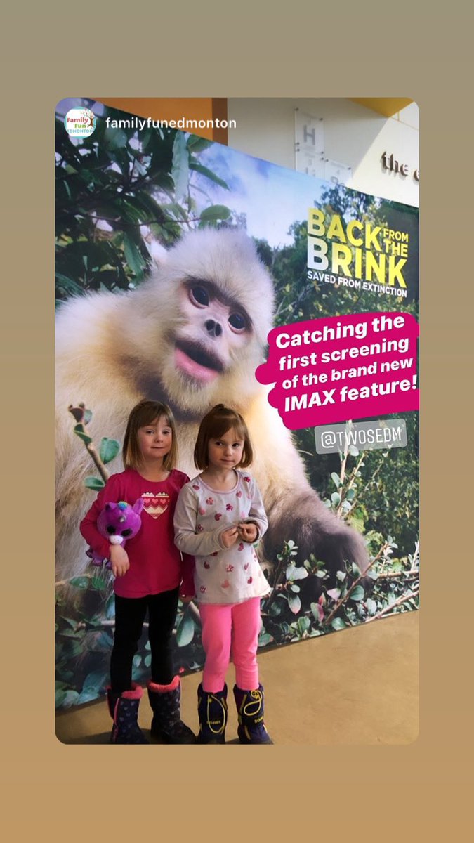 TELUS World of Science - Edmonton (@twosedm) on Twitter photo Families are enjoying the new IMAX film #BackFromTheBrink & falling in love with the animals & the story!
This weekend grab your family to Experience this inspirational film.
telusworldofscienceedmonton.ca/explore/experi…
📸 <a href="/familyfunyeg/">Family Fun Edmonton</a>
#yegmovies #yegfamily Families are enjoying the new IMAX film #BackFromTheBrink & falling in love with the animals & the story!
This weekend grab your family to Experience this inspirational film.
telusworldofscienceedmonton.ca/explore/experi…
📸 <a href="/familyfunyeg/">Family Fun Edmonton</a>
#yegmovies #yegfamily