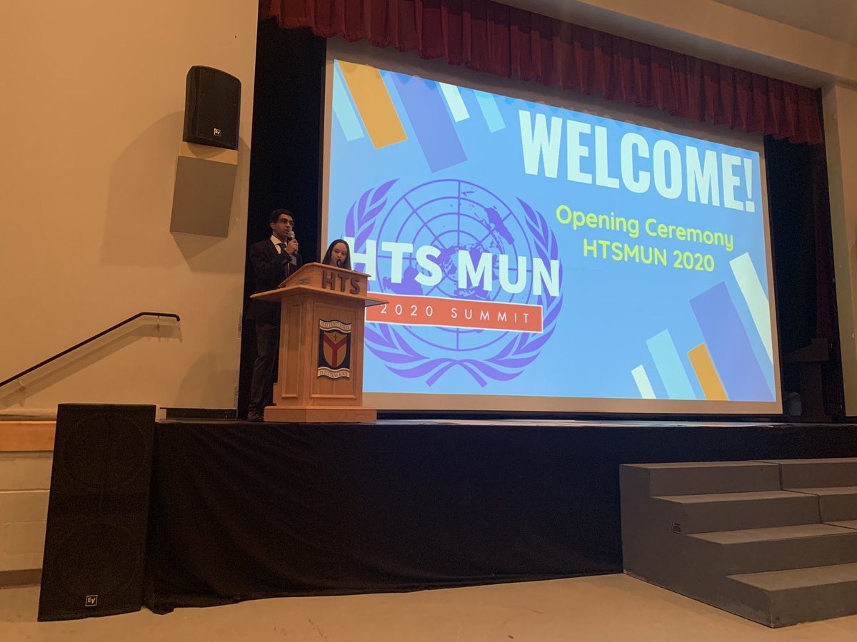 HTSMUN_III's tweet photo. Get ready for the very first HTSMUN‼️ Today will mark the first, of hopefully, many more conferences. To all the delegates participating today: good luck and have some fun 👍 @pereira_rasoHTS @CAIS_Schools @CAISboarding https://t.co/6qym7RqINI