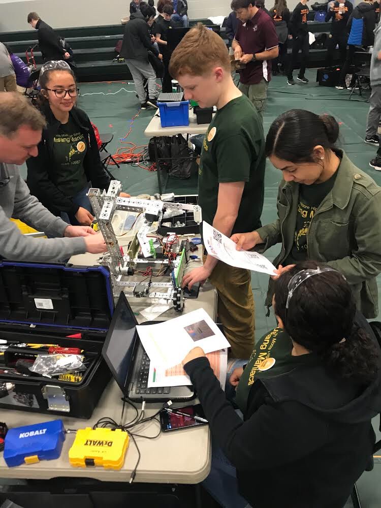 Mustang Maniacs - Team 10682 - is in the house! FTC Regional Qualifier at Cardinal Gibbons HS. These students have worked hard to represent <a href="/NorthMooreHigh/">North Moore High</a>   Check out the matches on the live feed at youtu.be/Mpz3F8EDG7Q  matches begin at 11:00 am.