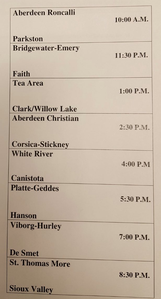 BREAKING: Boys Hanson Classic pairings. #sdpreps