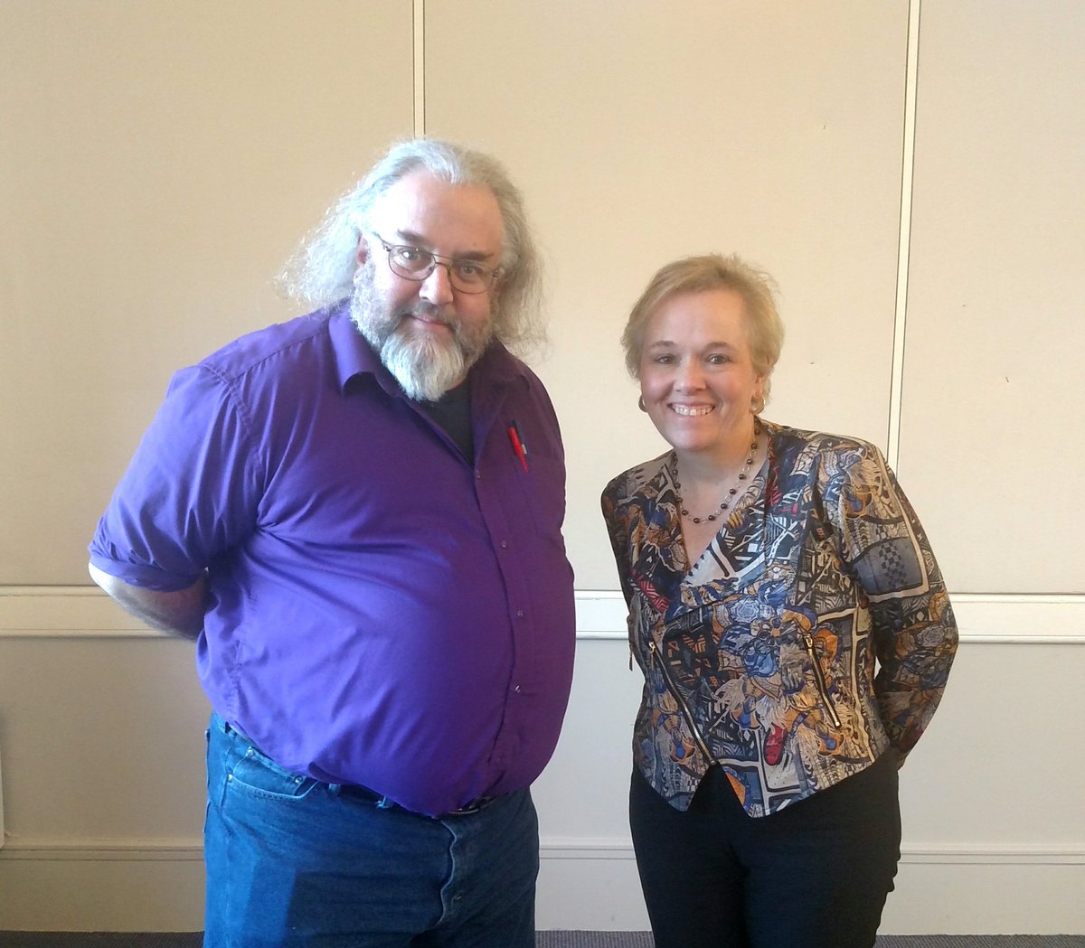 mikeleach42's tweet photo. Serendipity! I finally met face-to-face Lydia Middleton, Executive Director of @asist_org at yesterday's @neasist #NEASIST2020 #PrivacyPuzzle program. ASIS&T has been my primary professional org since the mid 90s. Cutting edge research & practice for information professionals. https://t.co/KvVeeBKgLH