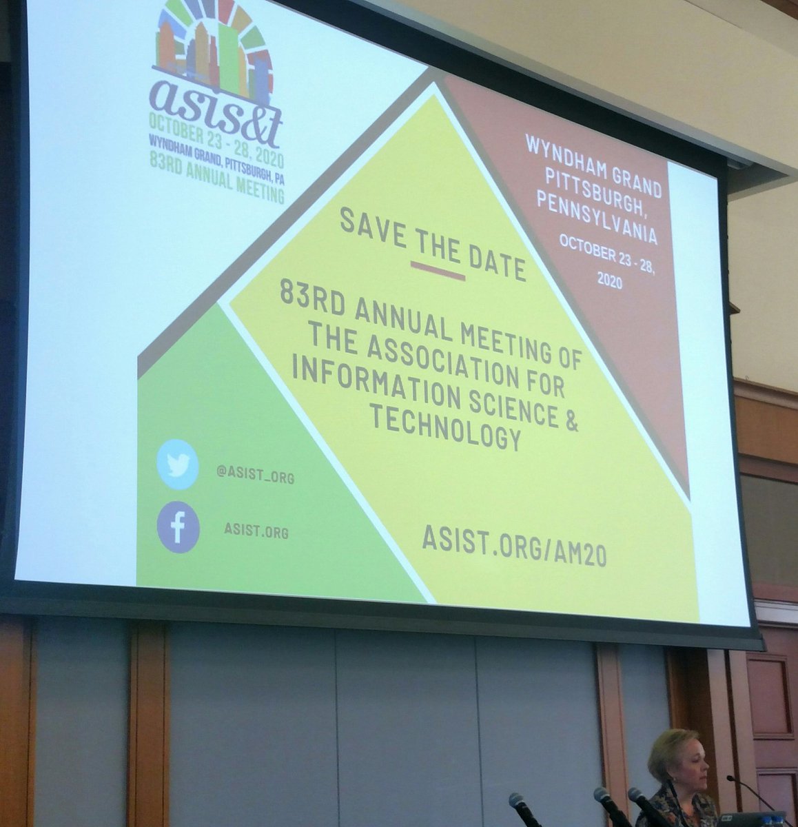 mikeleach42's tweet photo. Serendipity! I finally met face-to-face Lydia Middleton, Executive Director of @asist_org at yesterday's @neasist #NEASIST2020 #PrivacyPuzzle program. ASIS&T has been my primary professional org since the mid 90s. Cutting edge research & practice for information professionals. https://t.co/KvVeeBKgLH