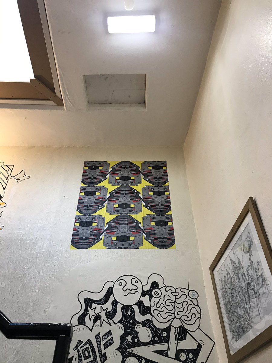 KomkovSergej's tweet photo. So today Iβve done my first ever paste up in at The Brain Jar in Hull. With huge help from fantastic @HannahWaaa ;) ;) ;) XXX #hull2020 #hull #brainjar https://t.co/eolDVeEJ3e