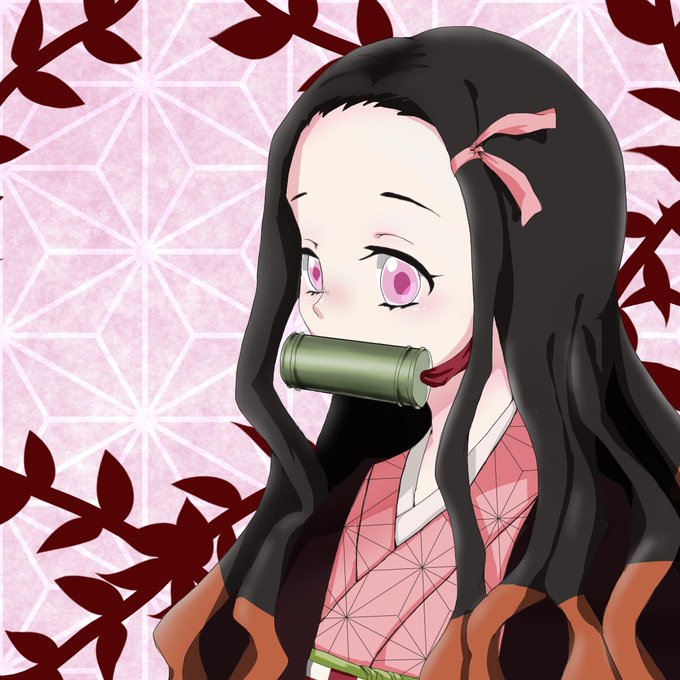 Mrs.さばもちさんがTwitterに投稿した竈門禰豆子(鬼滅の刃)のイラスト。
