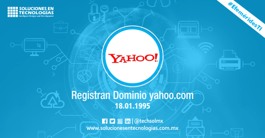techsolmx's tweet photo. Un día como hoy (18/01/1995): Se registraba el dominio https://t.co/71GCvO4rKl, sitio web creado por Jerry Yang y David Filo, originalmente llamado: «Jerry and David’s Guide to the World Wide Web». https://t.co/X03rqGL4wu
#SomosSoluciones #EfeméridesTI #JerryYang #DavidFilo https://t.co/2Iy0eYYXm0