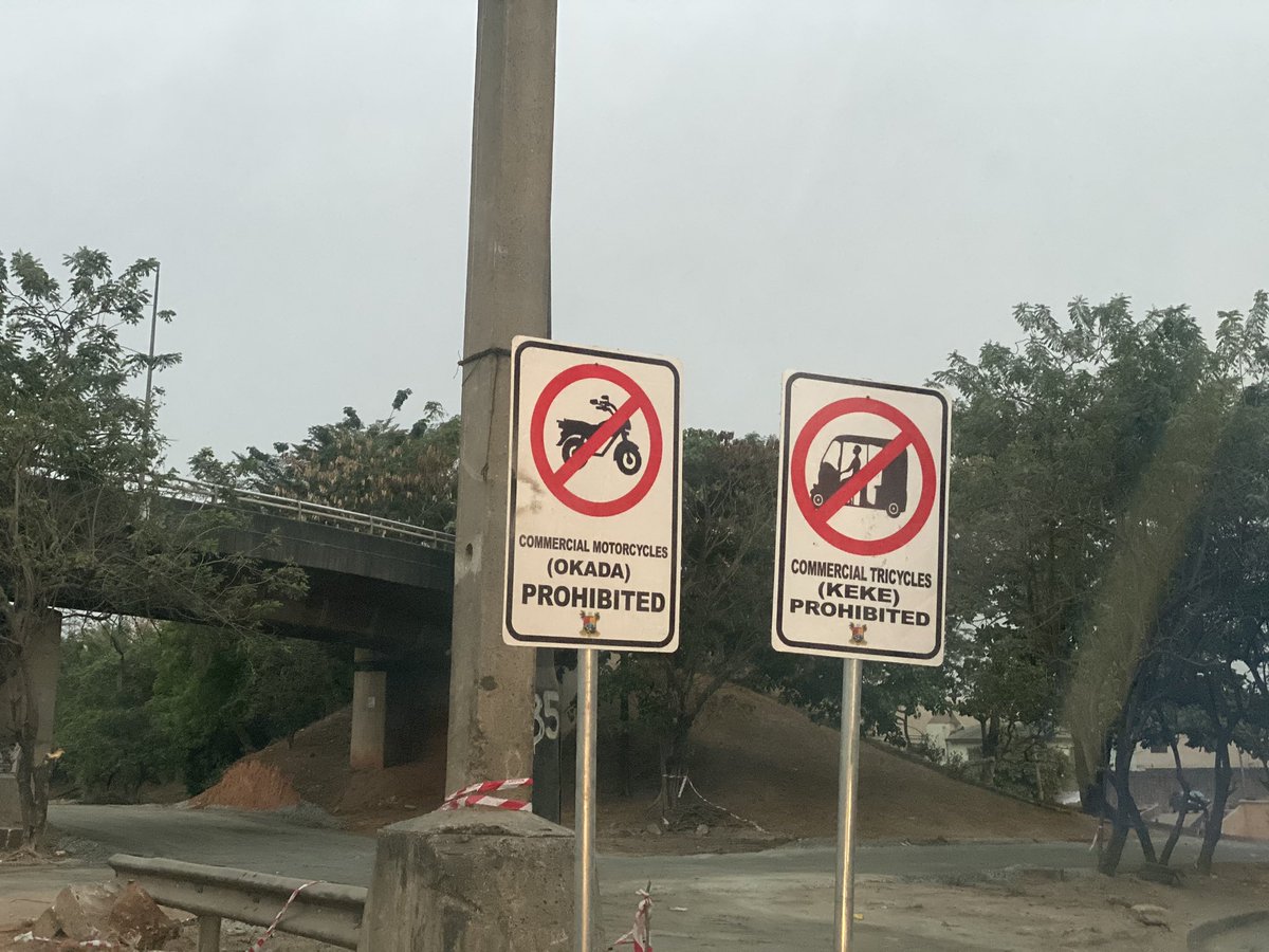 Frederic Oladeinde on Twitter "tricycles are restricted and we urge