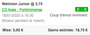 SuthTipster's tweet photo. #B0012 #B0013 #B0014 
| #Bundesliga🇩🇪
Aves - Portimonense [16:30]

» Buteur W. Junior
» (3.75)
» 0.5%

» Buteur Mohammadi
» (3.10)
» 0.5%

» Buteur Boa
» (3.60)
» 0.5%

2 équipes avec des défenses de chèvre mais des attaquants assez rapide, je vois beaucoup de but

#TeamParieurs https://t.co/iJDEZI5QlU