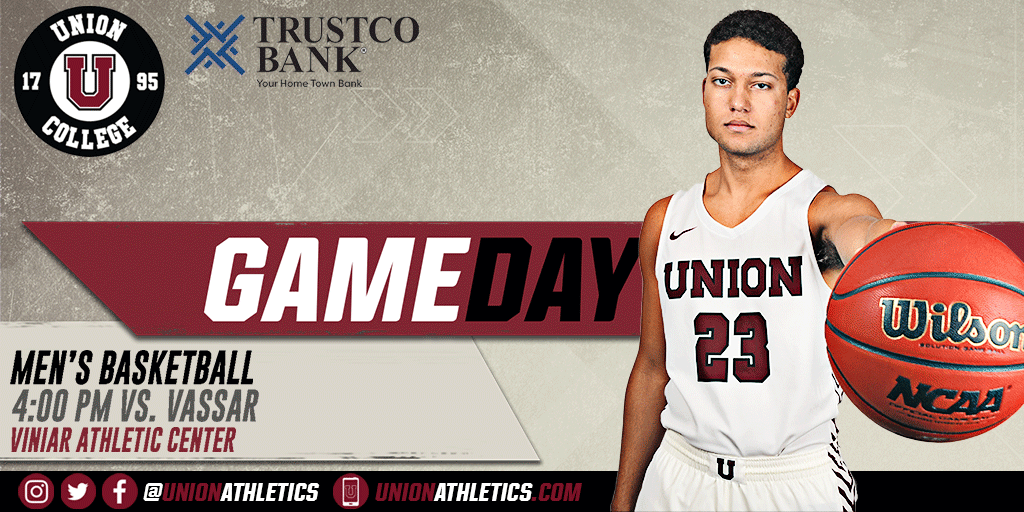 UnionAthletics's tweet photo. We posted one Regis yesterday and got a win, so let's try it again today! @UnionMBB looks to complete a conference weekend sweep today at 4pm against Vassar!
📈 https://t.co/p6O8ZfCJtp
📺 https://t.co/561VmgqOzV
#GoU #d3hoops https://t.co/VbtMdJBkZc