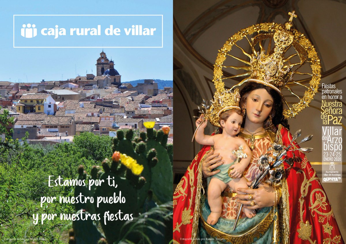 Ya puedes consultar el programa de actos de la Festividad de la Virgen de  la Paz 2020, organizado por la Comisión de @FiestasdeVillar  #VillardelArzobispo #FestividadLocal #24Enero
