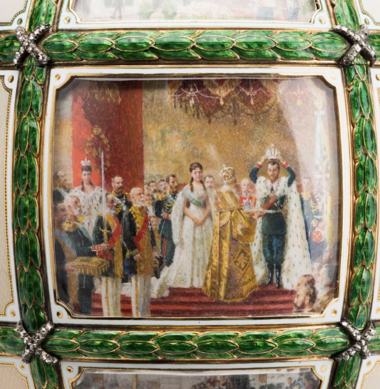Fifteenth Anniversary Easter Egg. Gift from Emperor Nicholas II to his wife, Empress Alexandra Feodorovna, Easter, 1911. St. Petersburg, 1911, House of Fabergé, workmaster Henrik Wigström, miniaturist Vasiliy Zuiev.

#faberge_museum #faberge_eggs #easter #gift #russia #stpete