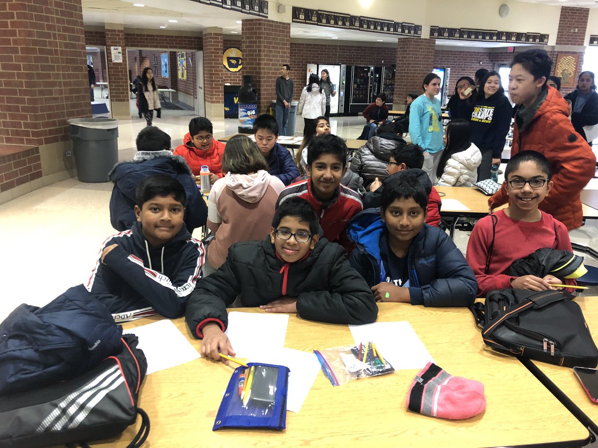 nvhsmat's tweet photo. Middle school students from @CroneSchool, @ScullenSharks, &amp; Gregory are excited to take the M4TS Contest at @NeuquaValley! High school MAT graders are ready... #mathforlife                    
@Couch_CroneMS @mitchell_gms @ScottLoughrige @jessie_lavin @ipsd204 https://t.co/lAva36ehkr