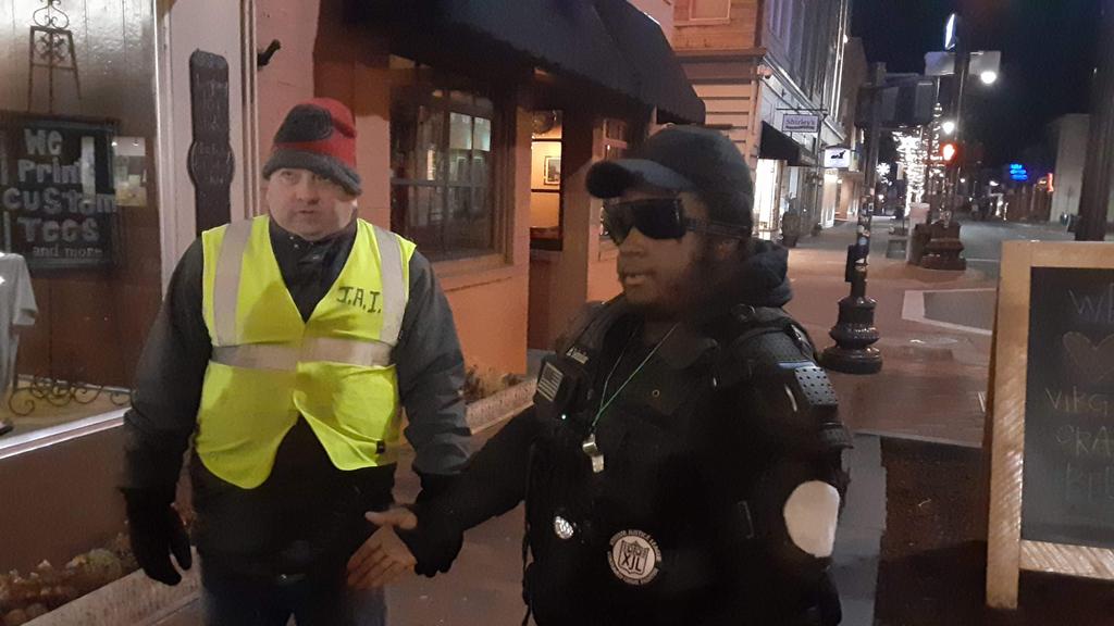 jai_rlsh72's tweet photo. #VirginiaDivision
#HarrisonburgSector
Patrol Log#:01-17-2020
Roll Call:
Dark Defender, Shock Wave(not shown in picture), Anikan.
Patrol Went well Saturday Night,Alpha Squad was on Foot and MPU(Mobile Patrol Unit) throughout the night,lots of positive PR, Overall A Good Night! https://t.co/dItgLXguGc