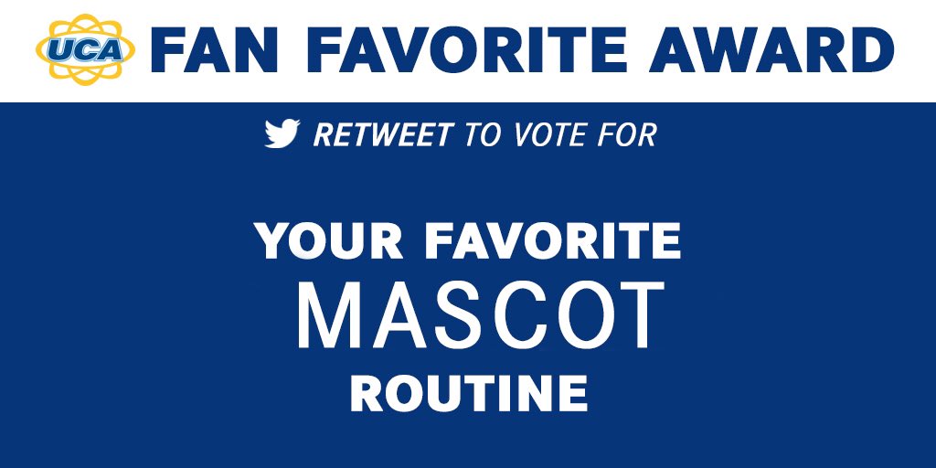 UCAupdates's tweet photo. RT to vote for Bearcat from the University of Cincinnati as your #UCAnationals Mascot Fan Favorite! @GoBearcatsCHEER https://t.co/zfxPSIqU1k