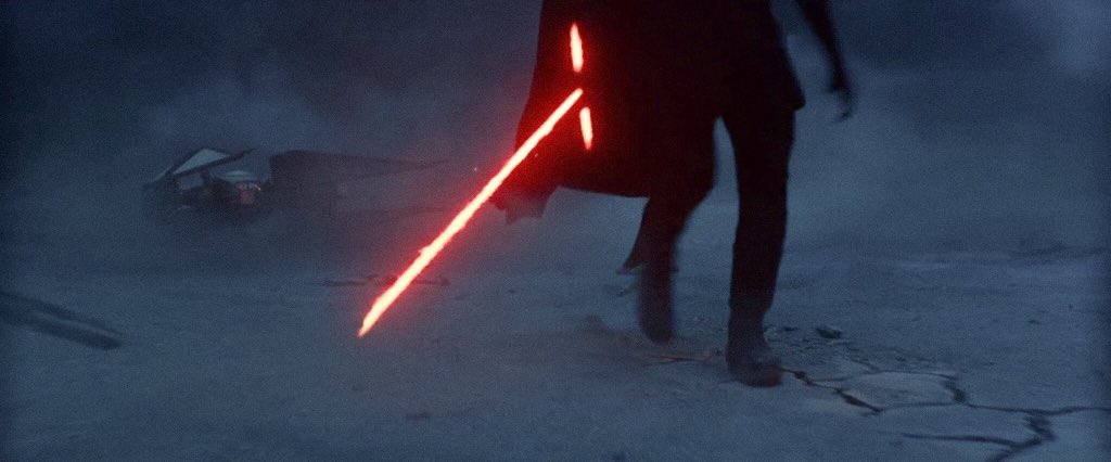 I colour corrected some stills from  #StarWars  #TheRiseOfSkywalker to be less blue. Added some grain aswell. For this I made Exegol have more of a gray look to add a lifeless feel to it. It also allows Kylo’s saber to pop against the darker colours. More in the thread.