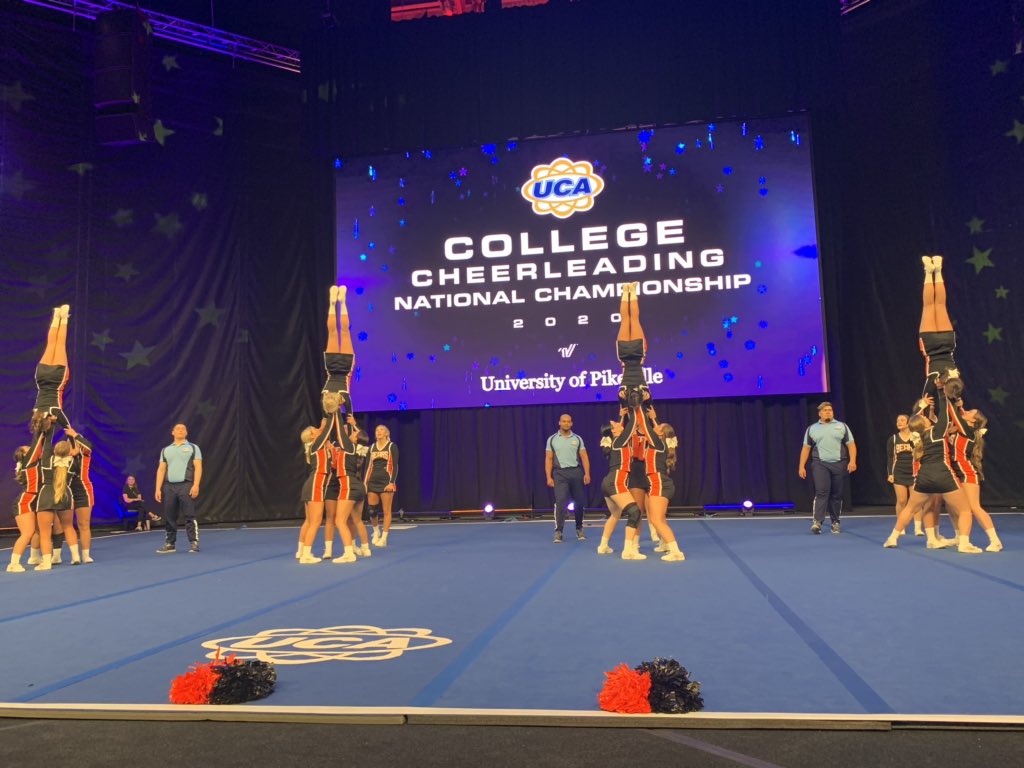 UCAupdates's tweet photo. 🍊you glad it’s finally time for Open All Girl FINALS!😆✨ @UpikeCheer @NCC_CHEER #UCAnationals https://t.co/NorZ2SRNhj